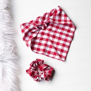 Dog Bandanna and Matching Owner Scrunchie